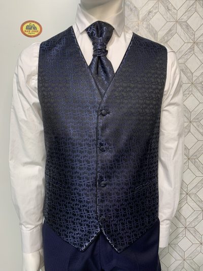 CHALECO CAPELHI ESTAMPADO AZUL BRILLO