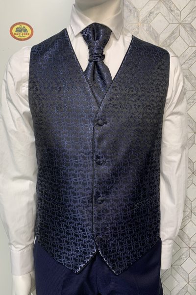CHALECO CAPELHI ESTAMPADO AZUL BRILLO