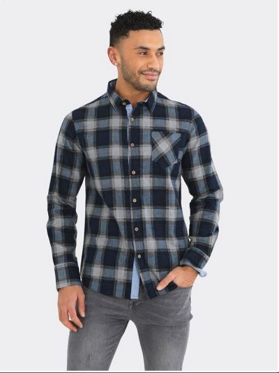 Sobrecamisa o camisa cuadros azul Brave Soul