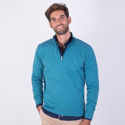 Jersey cuello cremallera Martin´s Azul océano