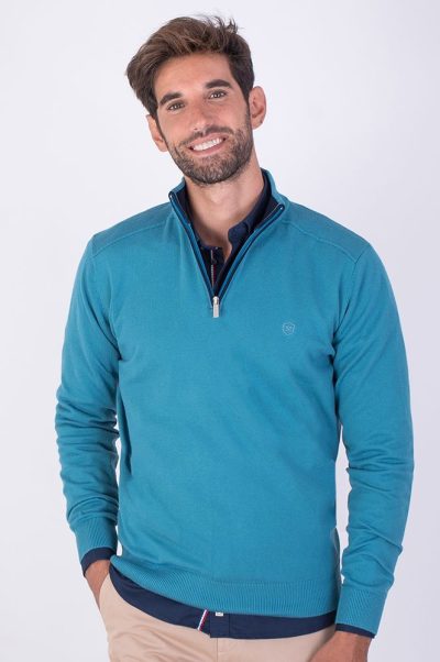 Jersey cuello cremallera Martin´s Azul océano