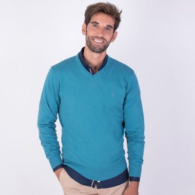 Jersey cuello pico Martin´s 380 Petroleo