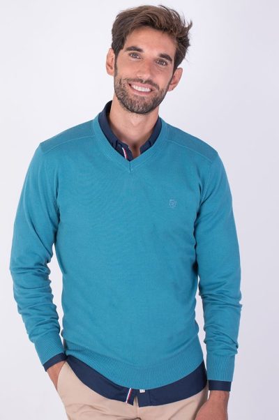 Jersey cuello pico Martin´s 380 Petroleo