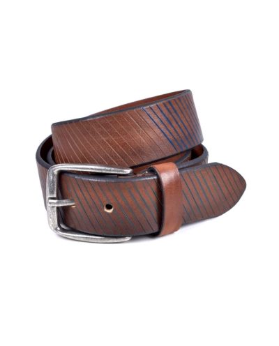 Cinturon grabado piel colores