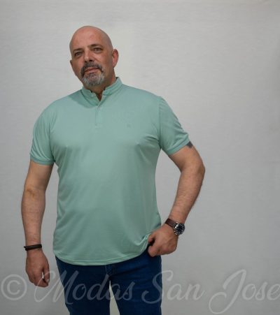 Polo manga corta cuello mao