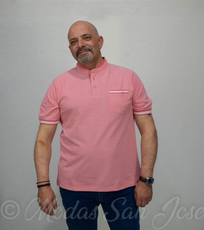 Polo manga cuello mao