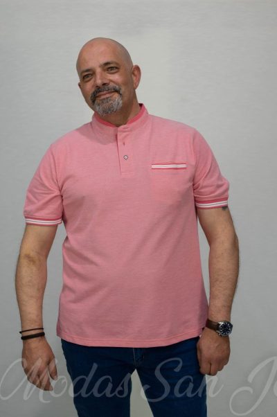 Polo manga  cuello mao