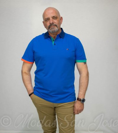 Polo manga corta cuello solapa