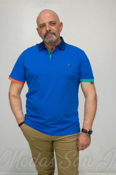 Polo manga corta cuello solapa