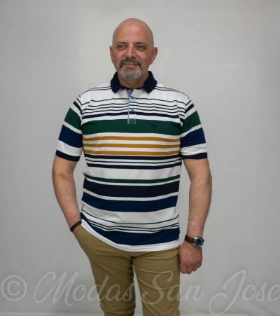 Polo manga corta tricolor