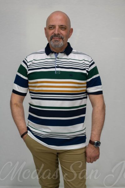 Polo manga corta tricolor