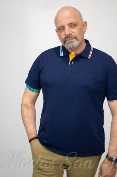 Polo manga corta cuello marino