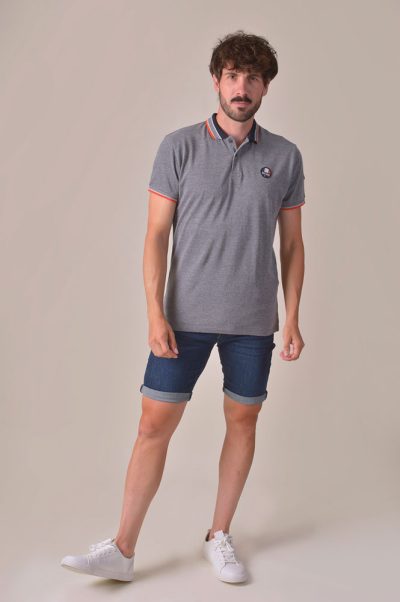 Polo Privata basico punto liso blanco 2054