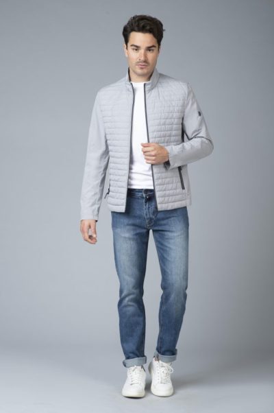 Cazadora super ligera gris claro
