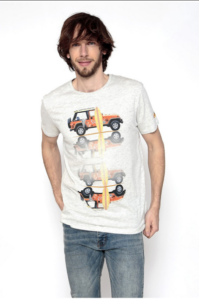 Camiseta calavera furgo 4x4 Brave soul