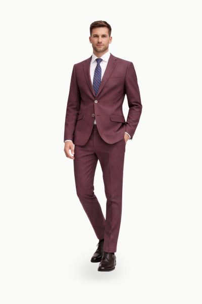 Traje slim fit Alexander granate berenjena
