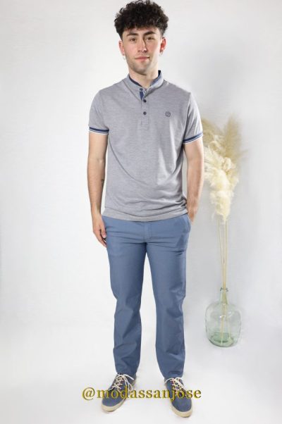 Polo cuello mao Coronel Tapioca