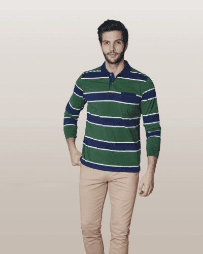 Polo manga larga rayas Sts