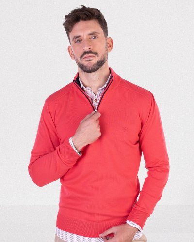 Jersey cuello cremallera Martin´s rojo