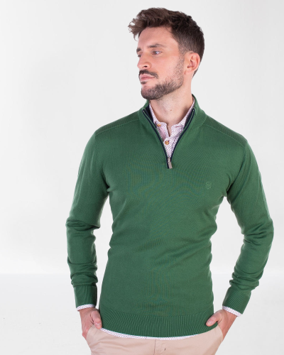 Jersey cuello cremallera Martin´s verde