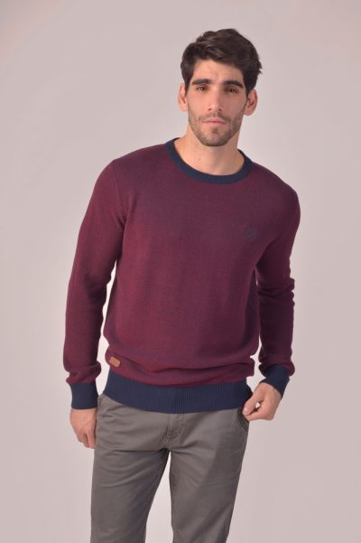 Jersey cuello redondo Privata 2802 granate