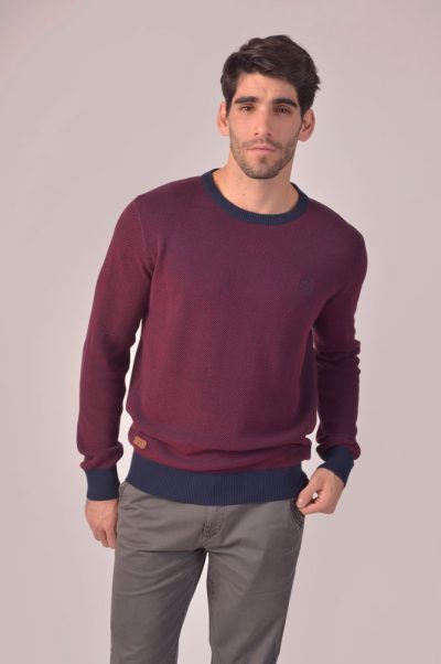 Jersey cuello redondo Privata 2802 granate