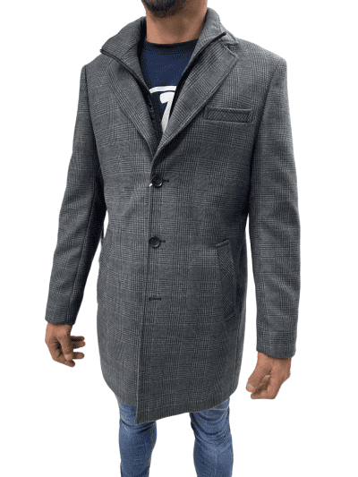 Abrigo de paño cuadro Rusia