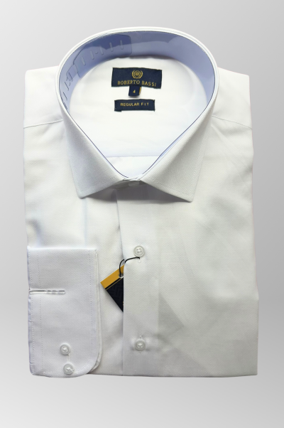 Camisa vestir básica Blanca Roberto