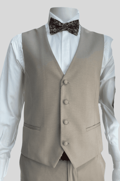 Chaleco ceremonia recto Tem Beige