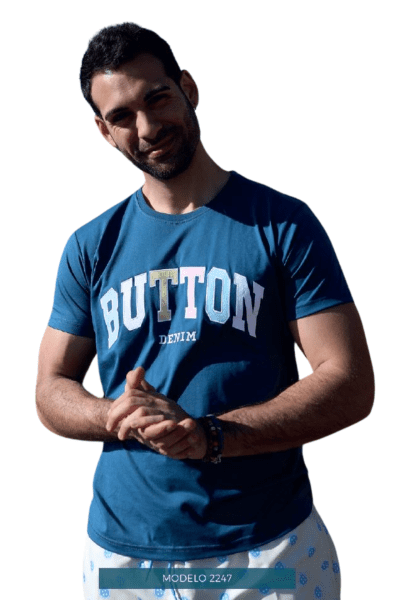 Camiseta azul Urban Button