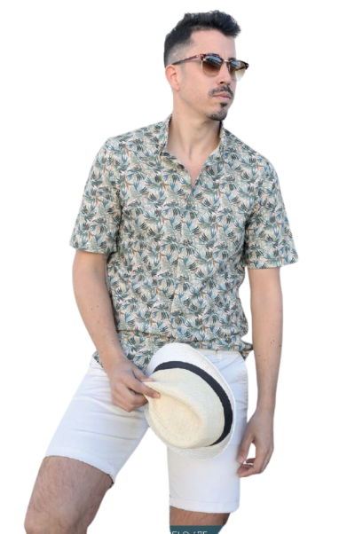 Camisa palmeras Urban Button