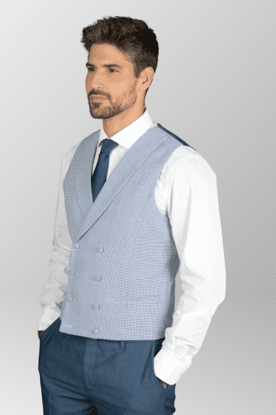 Chaleco cruzado azul