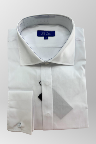 Camisa lisa con botones ocultos Tem