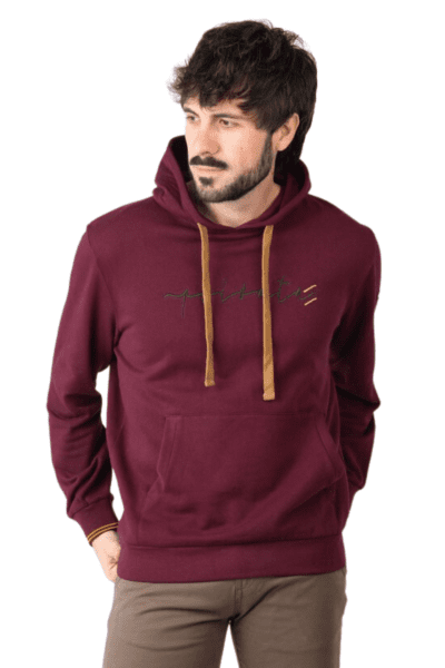 Sudadera capucha Granate Privata