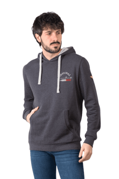Sudadera capucha gris oscuro Privata