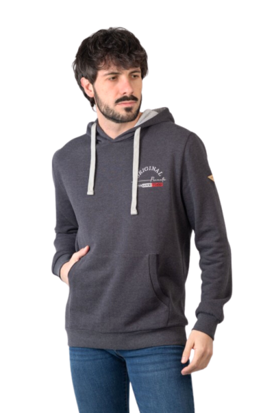 Sudadera capucha gris oscuro Privata
