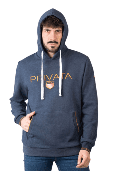 Sudadera capucha Azul Privata