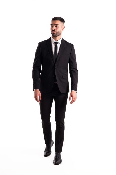 Traje regular fit basic negro Selinac
