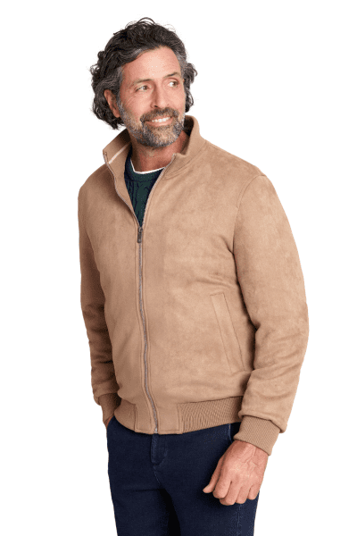 Cazadora antelina Selva Roberto beige