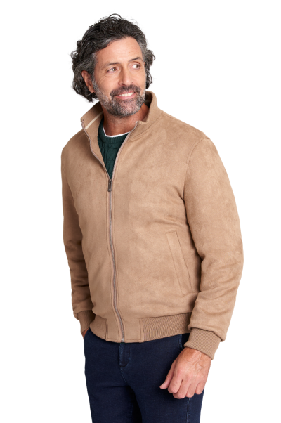 Cazadora antelina Selva Roberto beige