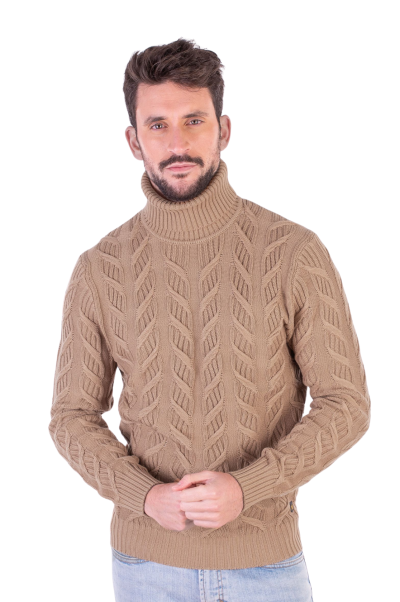 Jersey cuello vuelto Martin´s camel