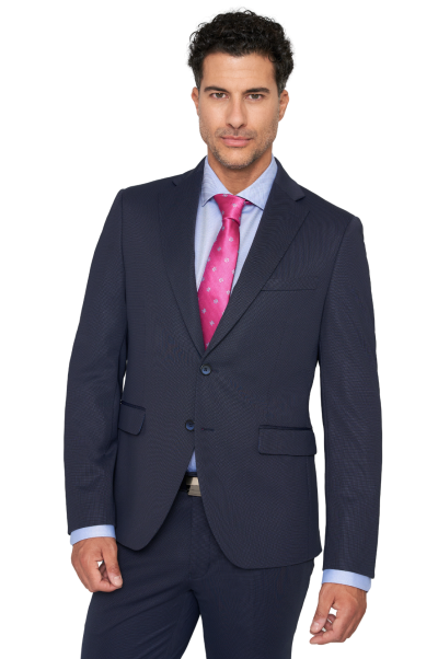 Traje slim fit picado Roberto Bassi azul marino