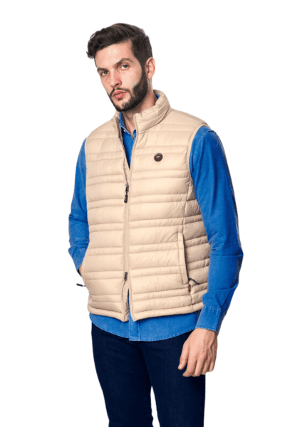 Chaleco guateado Spagnolo beige