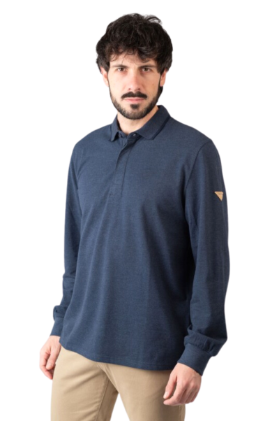 Polo manga larga azul Privata