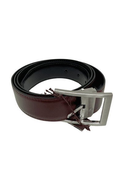 Cinturón clásico reversible granate/negro Cencibel