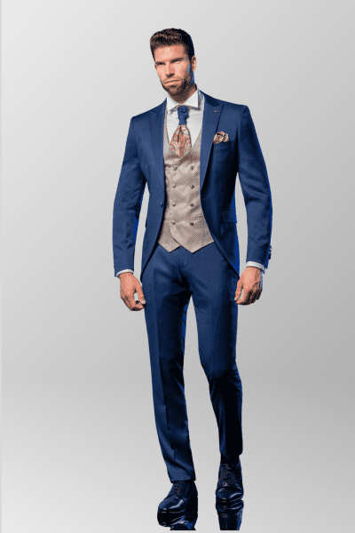 Traje novio Giovanni Ricci Milano azul