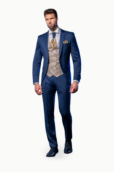 Traje novio Giovanni Ricci Milano azul