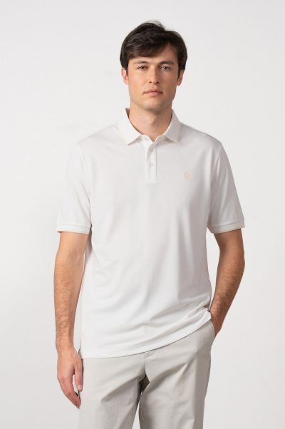 Polo estructura mercerizado Etiem blanco