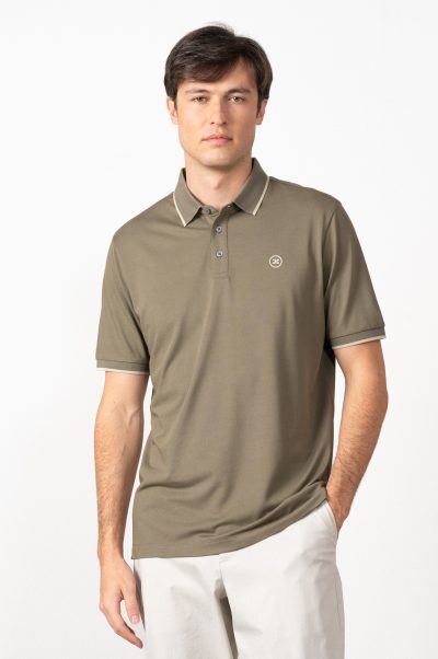 Polo estructura mercerizado Etiem kaki