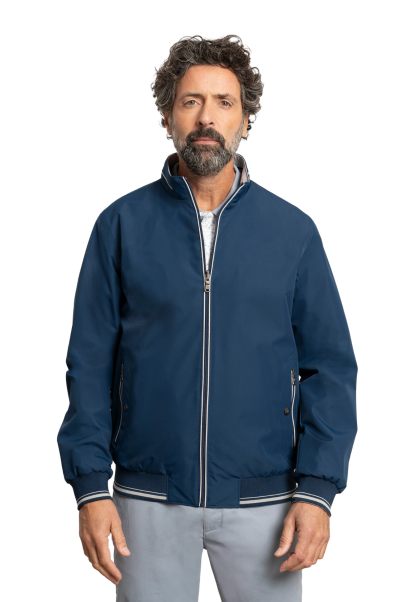 Cazadora reversible azul